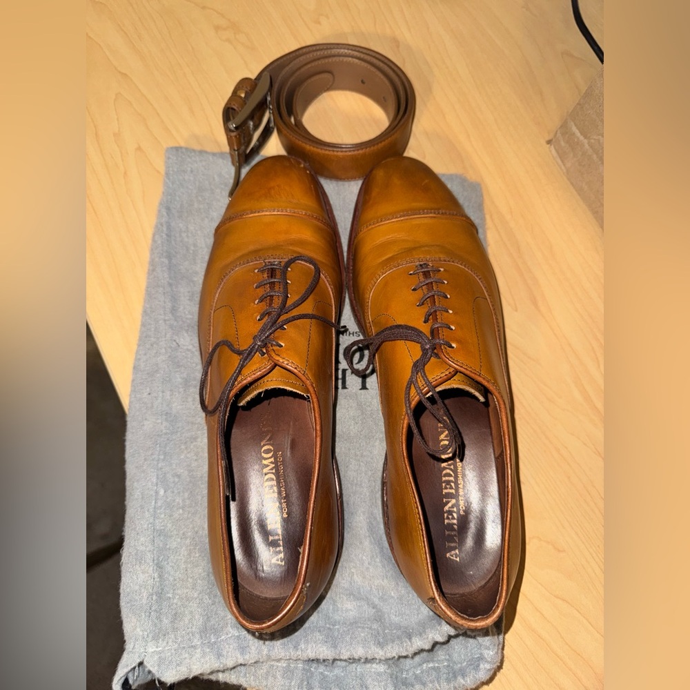 Allen Edmonds Park Avenue Dress Shoes & Matching Leather Belt